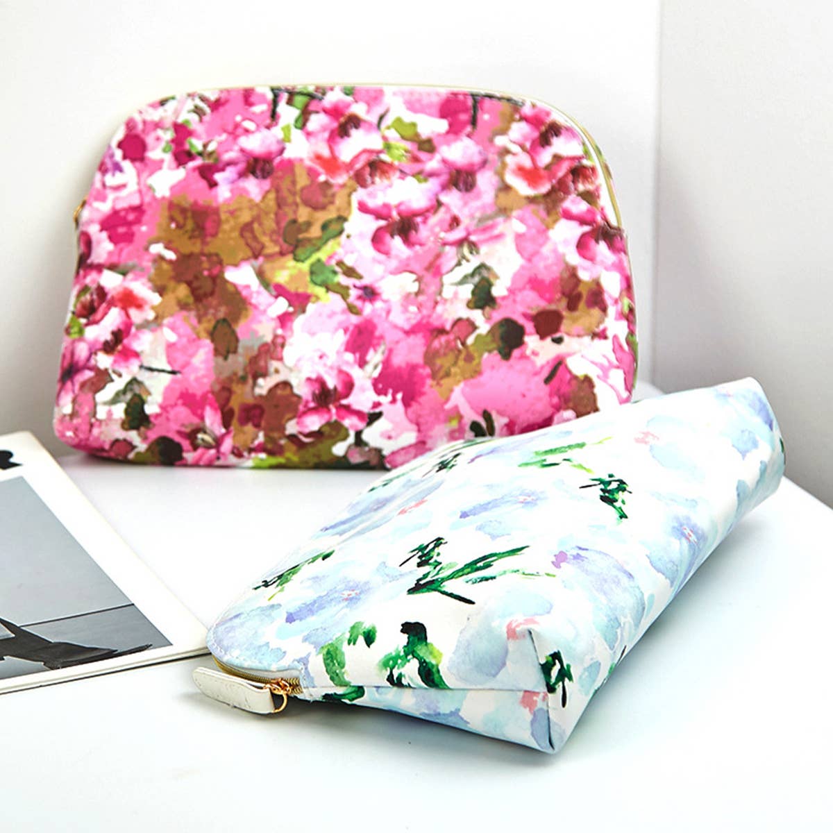 FLOWER PATTERN WASH BAG MAKEUP BAG_CWAB1453