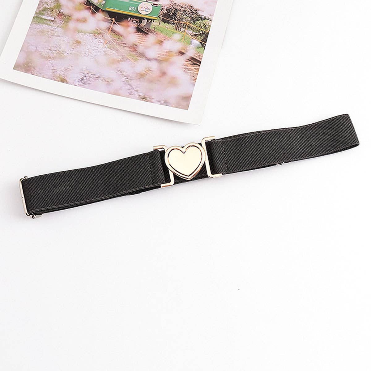 LOVE ALLOY ELASTIC BAND ELASTIC WOVEN CANVAS BELT_CWABE0680
