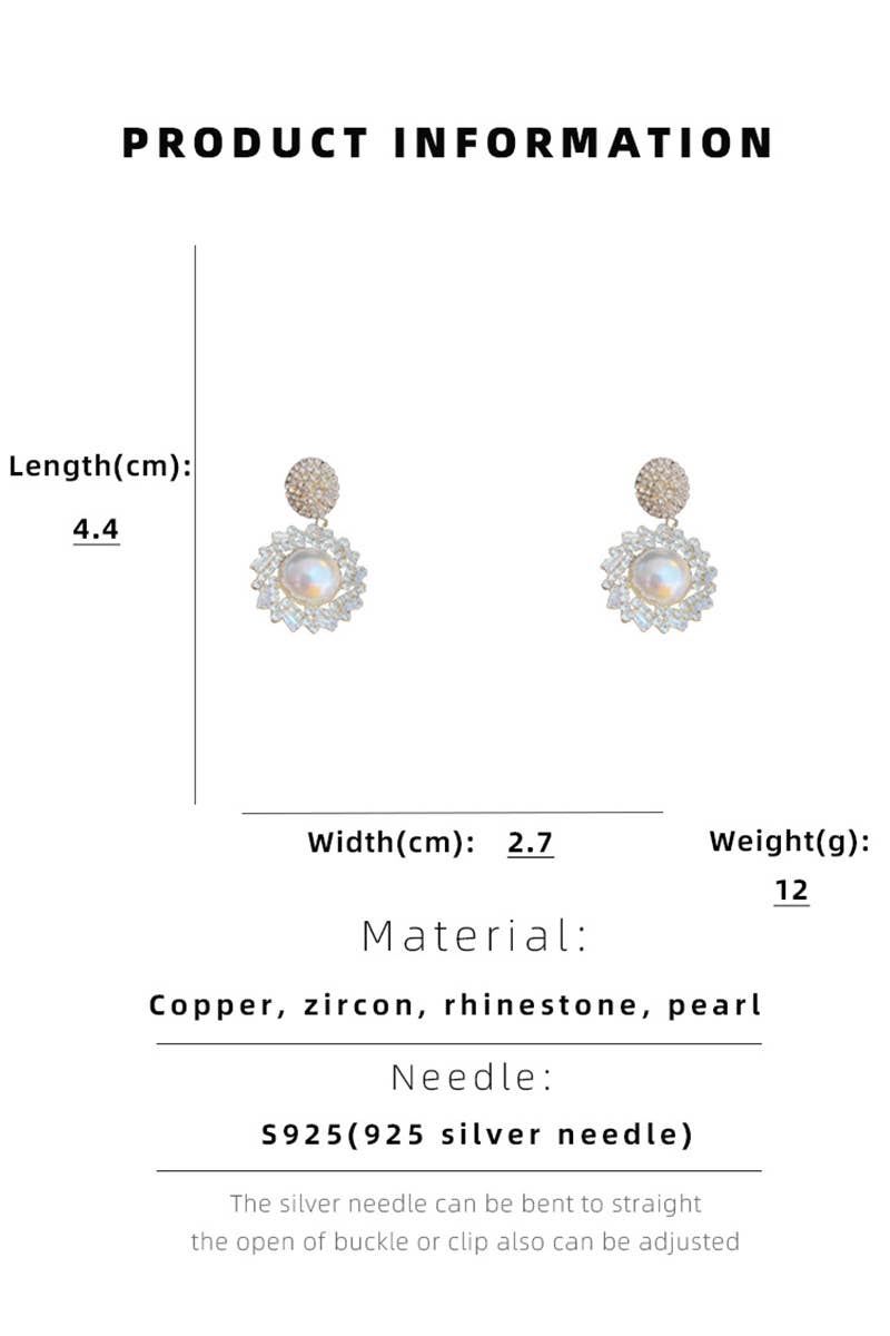 LUXURY RHINESTONE DANGLE EARRINGS