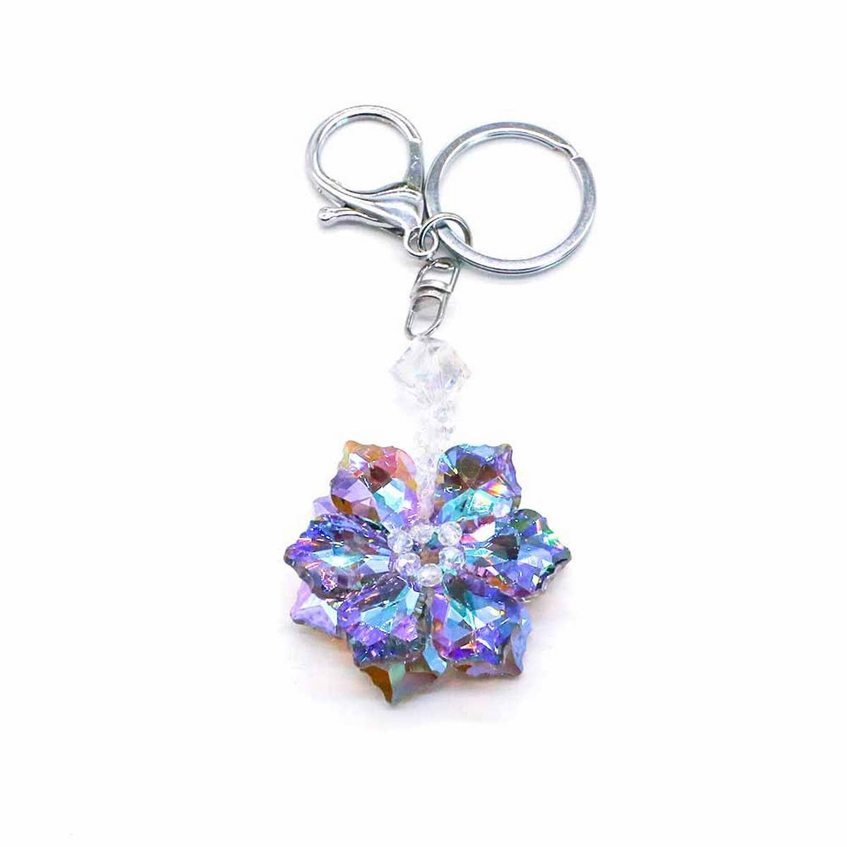 COLORFUL CRYSTAL FLOWER KEYCHAIN