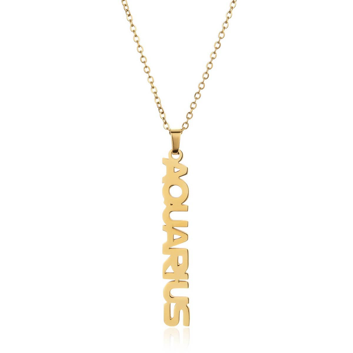 CLAVICLE CHAIN TWELVE ZODIAC TITANIUM NECKLACE