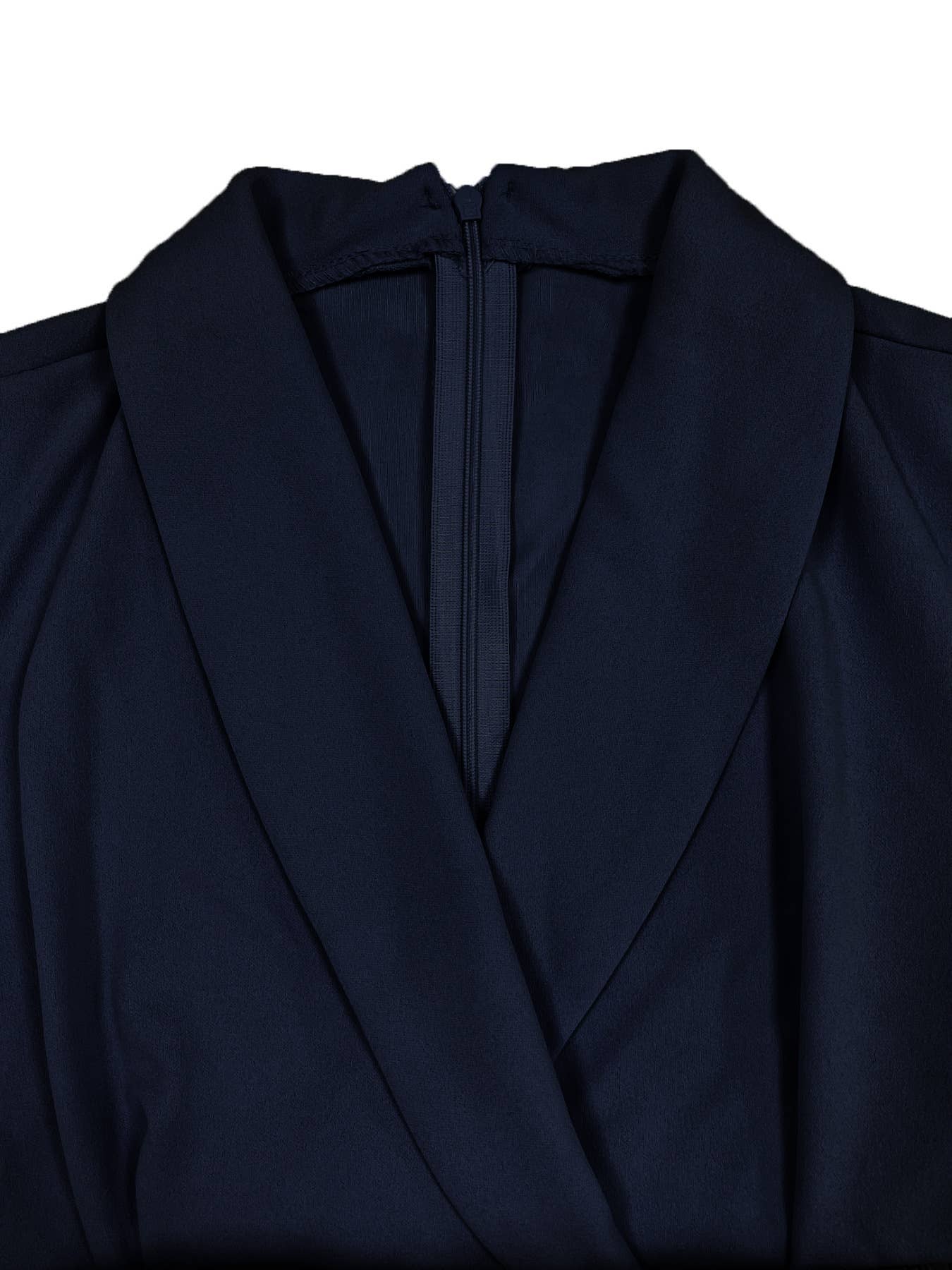 Solid-color zipper shorts,long-sleeved jumpsuit