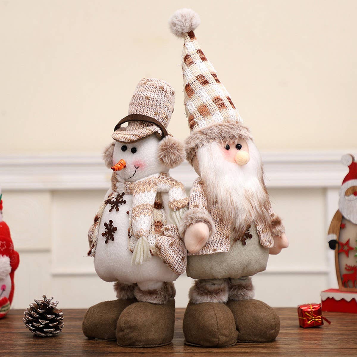 CWMM1739_Christmas Decorations Knitted Retractable Doll