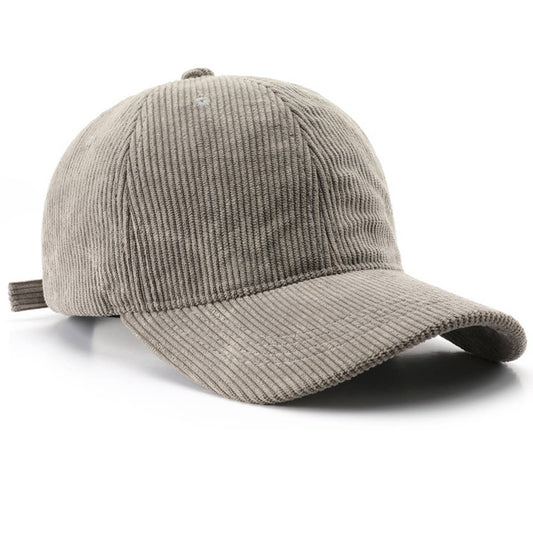 Vintage Corduroy Baseball Cap Solid Sun Hat_CWAH0902