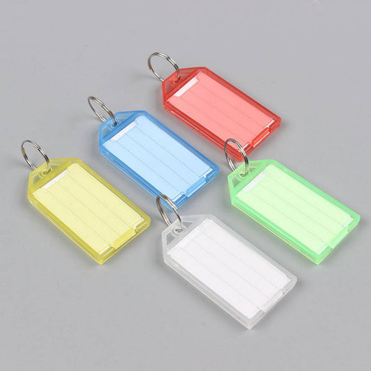 50 Pack Colorful Sturdy Plastic Keychain Tags_CWMM2075