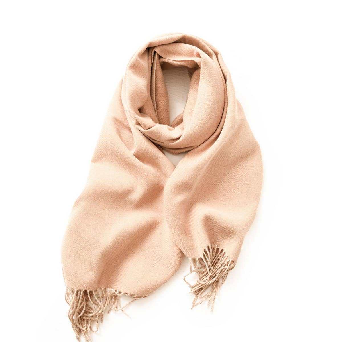Fashion Scarf - Soft Faux Cashmere with Tassels_CWASC0174