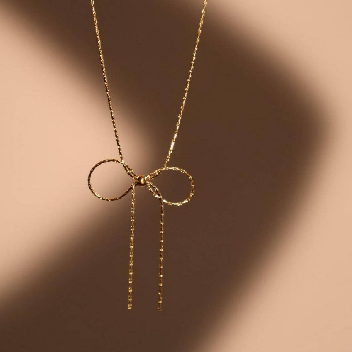 Vintage Titanium Steel Bow Necklace