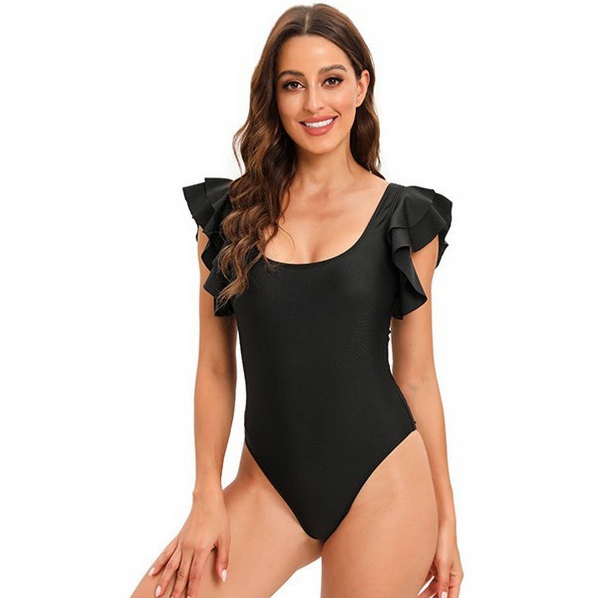 WOMEN'S SOLID COLOR BIKINI SEXY ONE-PIECE SWIMSUIT