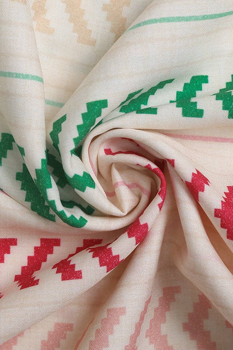 CWBLS0552_BOHO COLORBLOCK PRINTED ELASTIC MIDI SKIRT