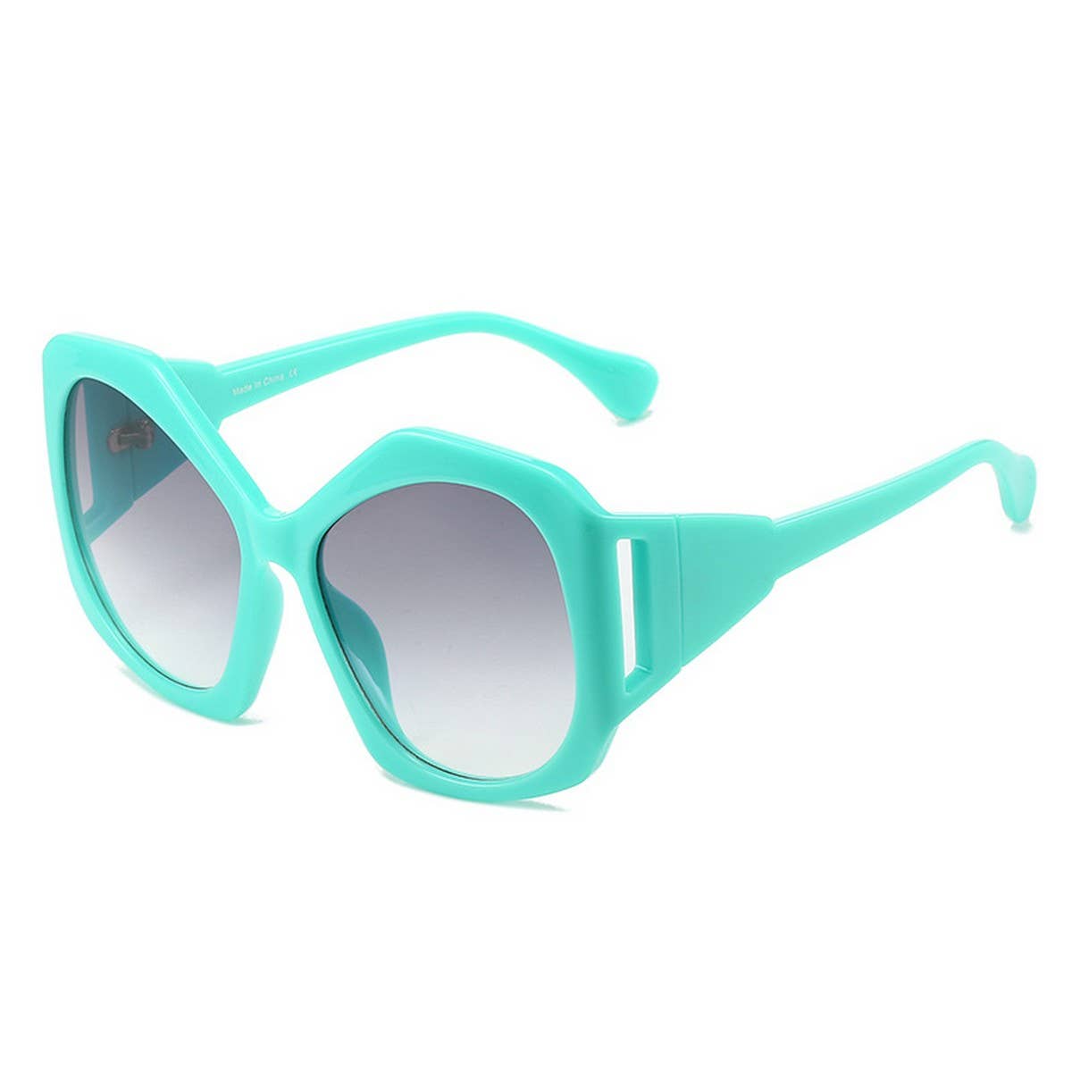 LARGE FRAME POLYGONAL FUTURISTIC TECHNOLOGY GLASSE