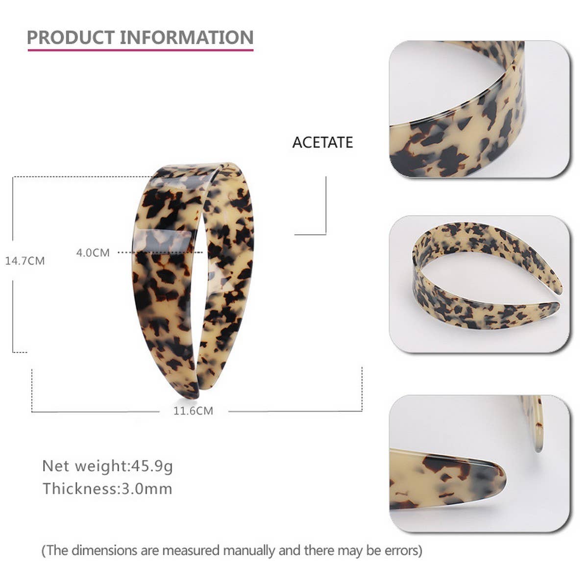 ACETATE 4CM WIDE TOOTH ANTI-SLIP HEADBAND_CWAHA4349