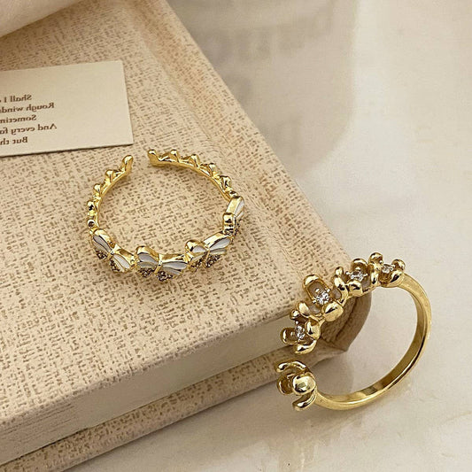 FASHION BUTTERFLY ADJUSTABLE RING FOR WOMEN_CWAJE3104
