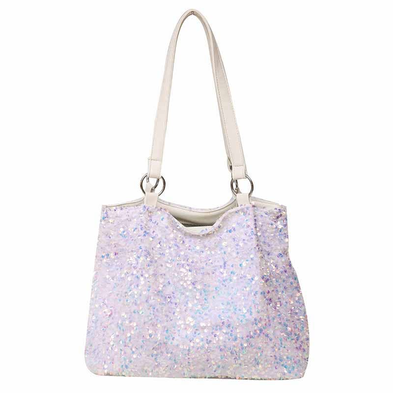 Sequined and colorful single-shoulder bag