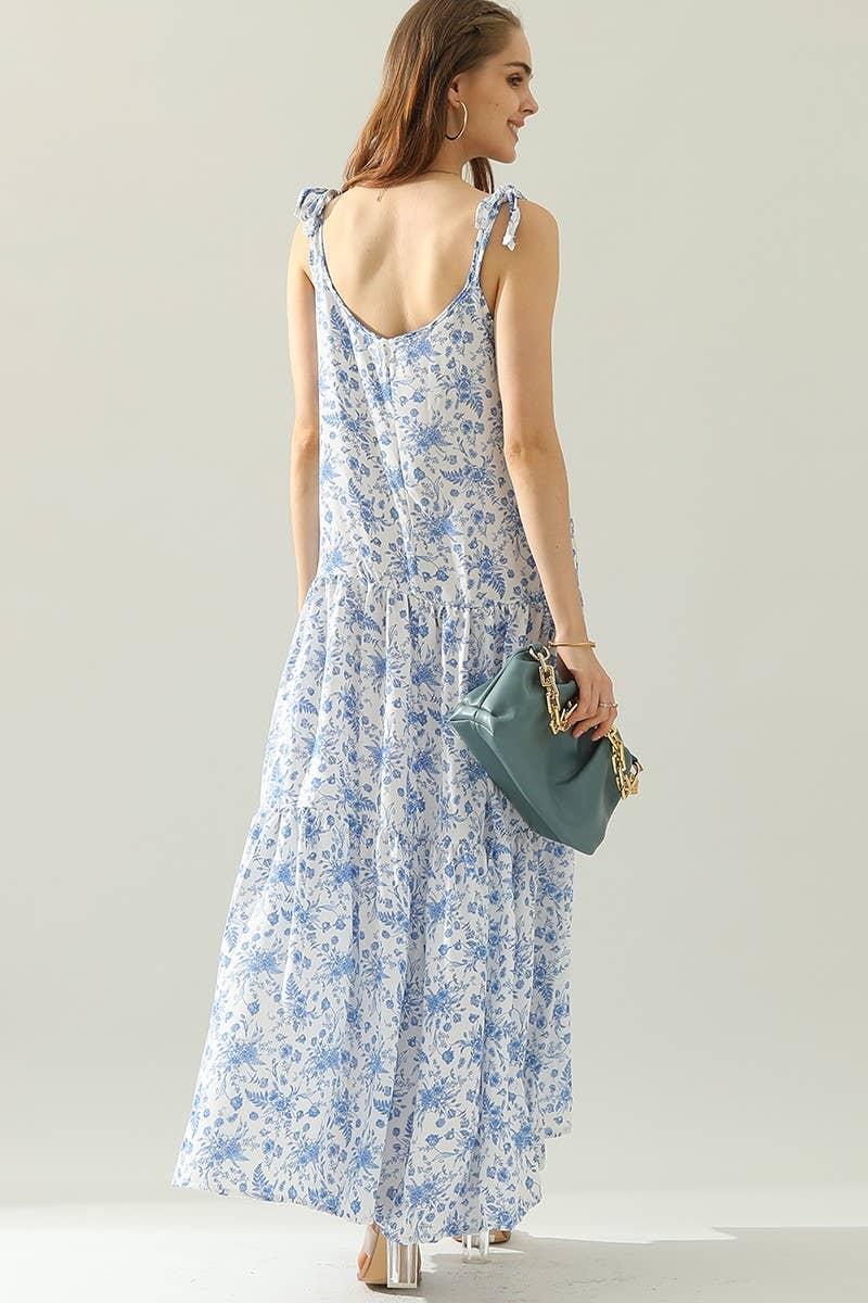 CWDMD826_STRAP TIE SLEEVELESS DRESS WITH TRIM TAPE AT HEM