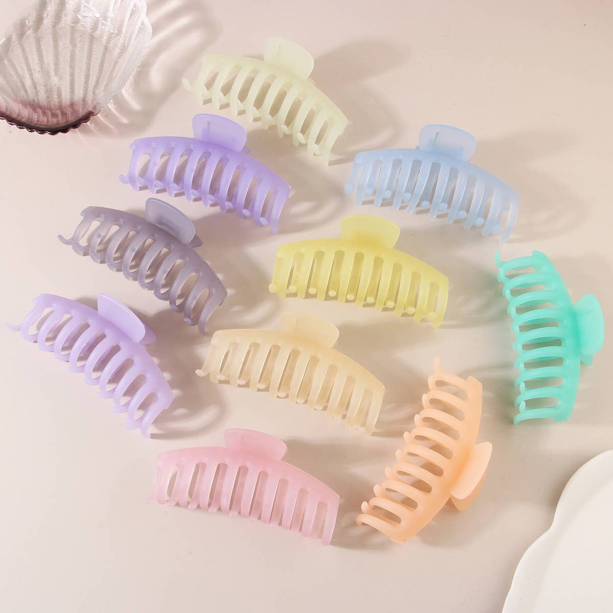 Macaron-colored PC matte clip-on hair clips