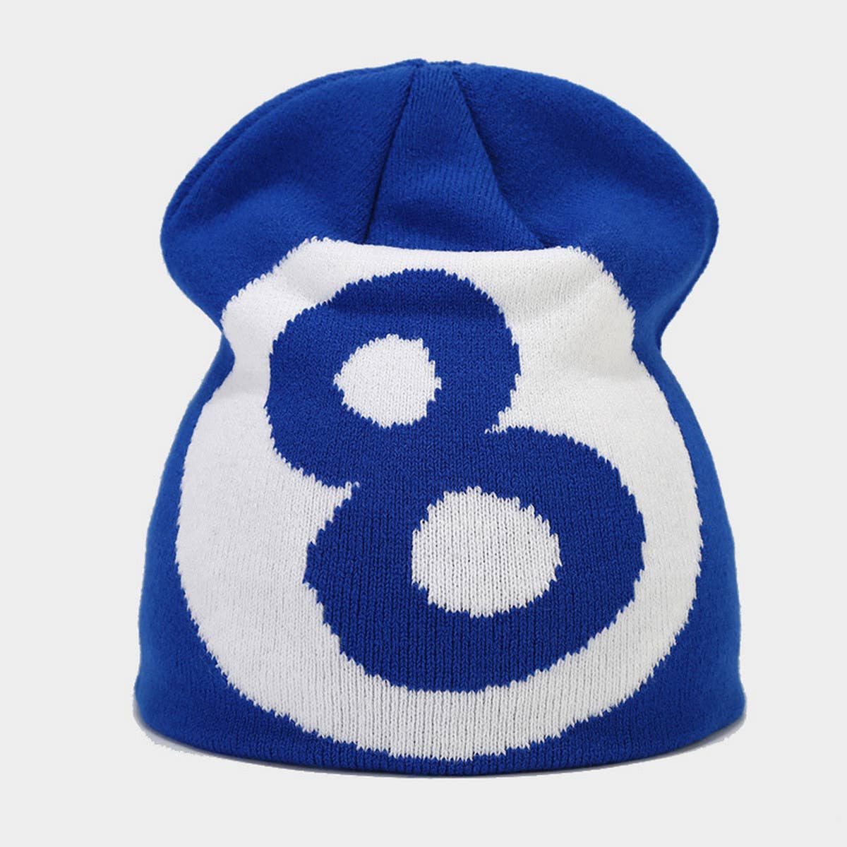 SIMPLE BLACK SIZE 8 JACQUARD KNITTED HAT_CWAH1598