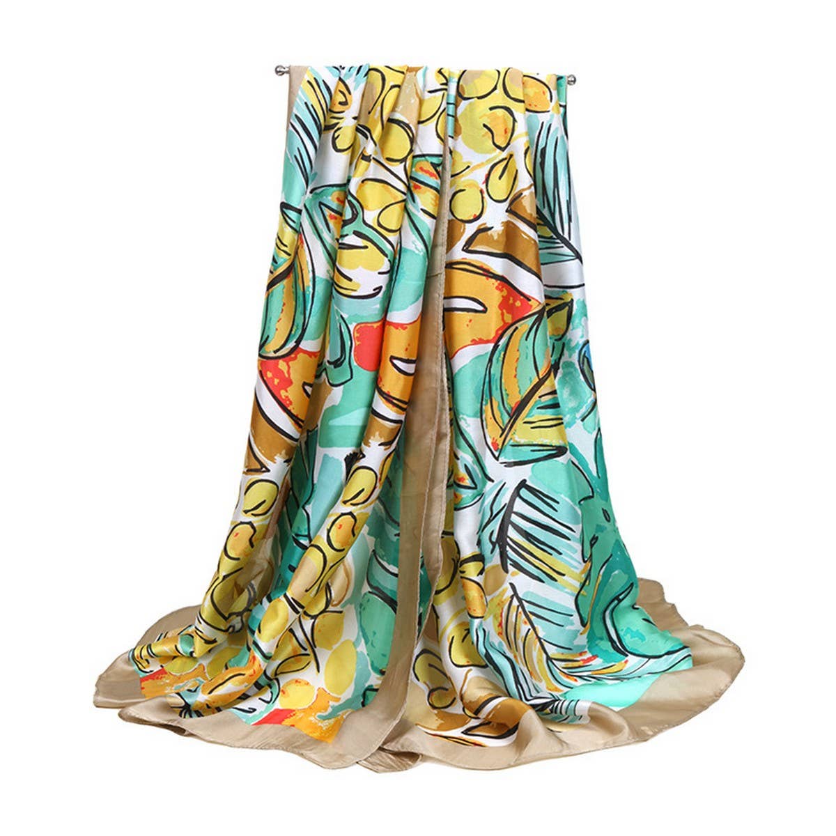 Banana Leaf Scarf - Summer Beach Wrap Shawl_CWASC0671
