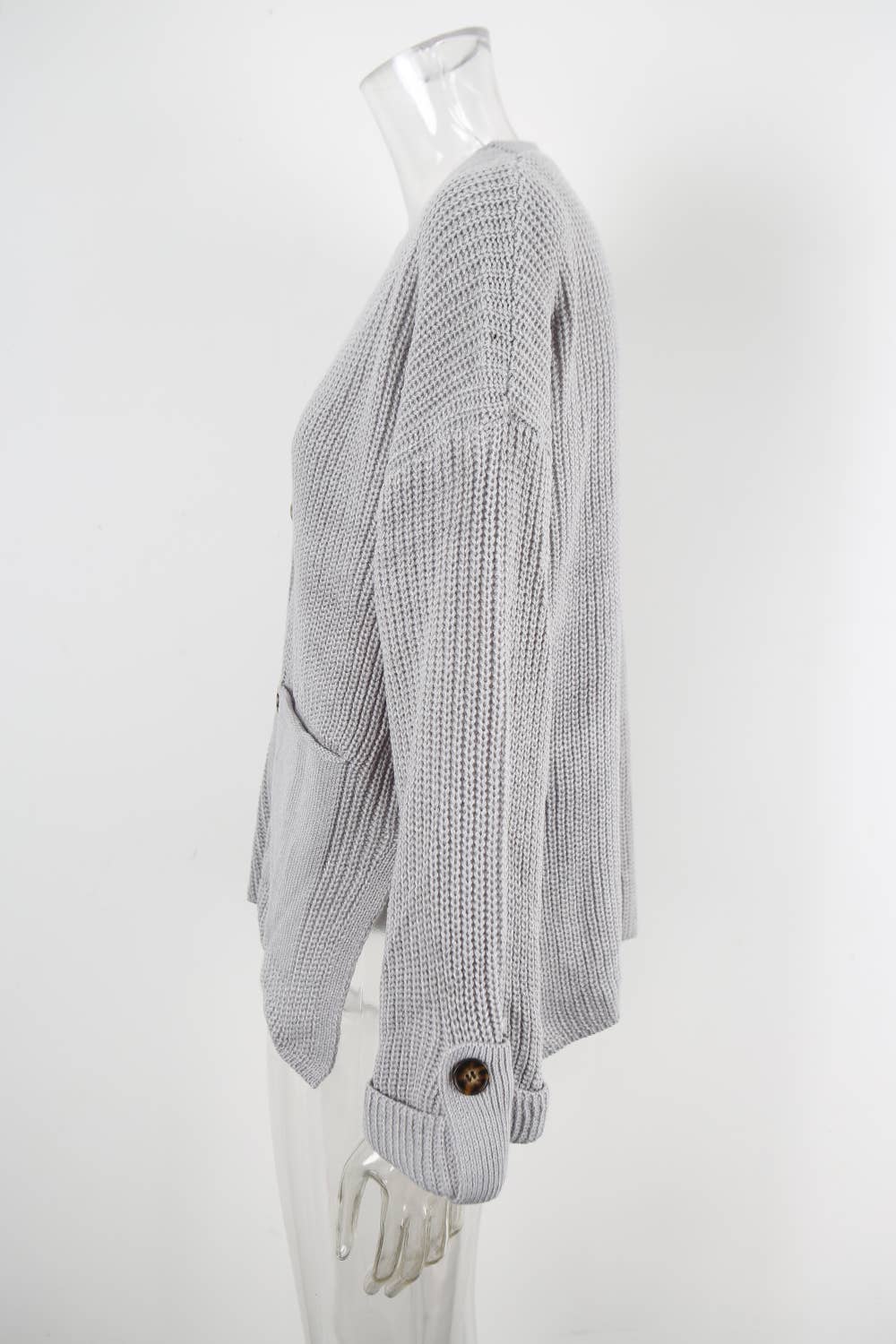 Fashionable V-neck loose knitted cardigan