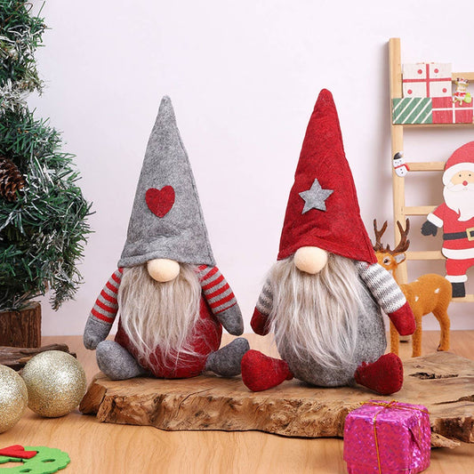 CHRISTMAS FACELESS OLD MAN ELF FIGURINE DECORATION