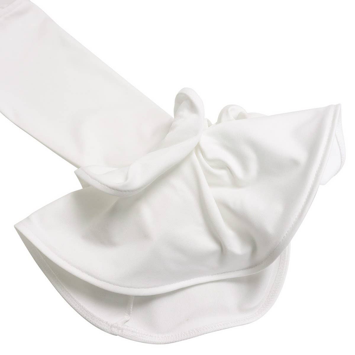 ONESHOULDER RUFFLE SLEEVE SLIMFIT DRESS WITH TRAIN_CWDMD3679