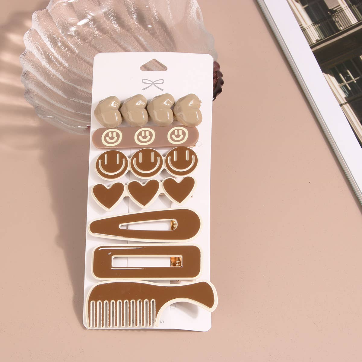 Acrylic edge clip simple geometric hair accessories