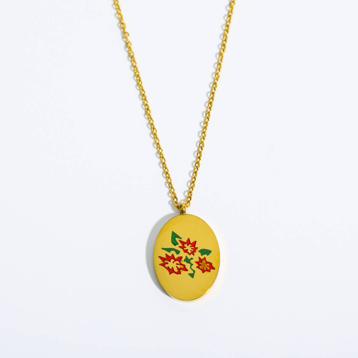 VINTAGE DECEMBER FLOWER CLAVICLE NECKLACE