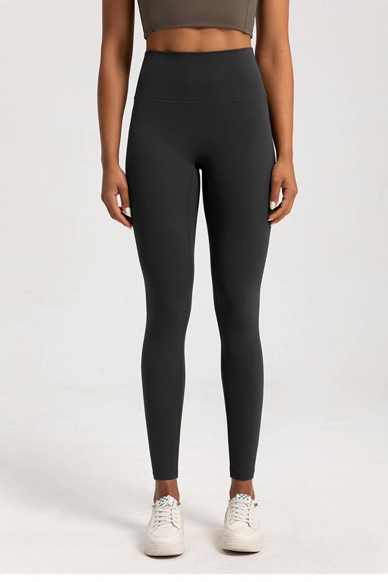 CWBLP1500_SOLID COLOR HIP-LIFTING THICKENED FITNESS PANTS