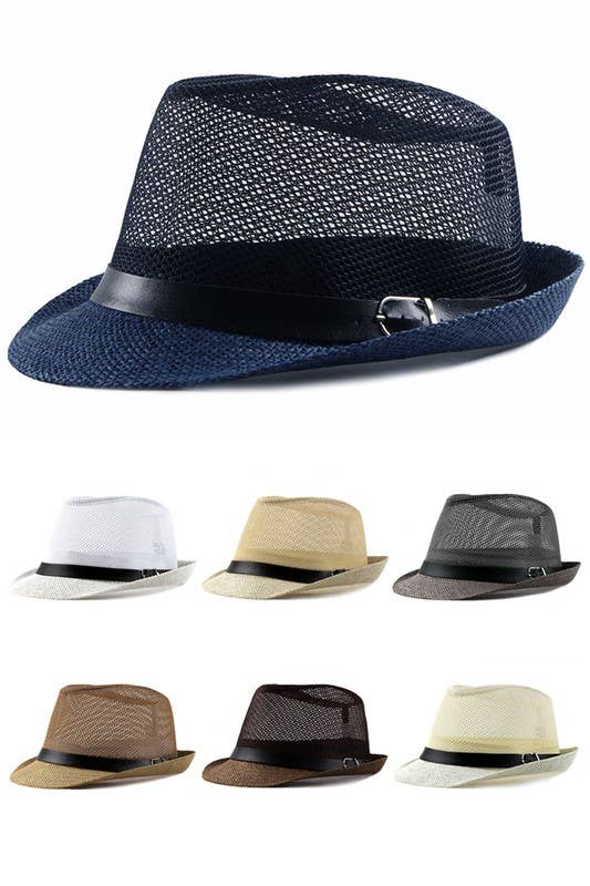 FASHION JAZZ MESH BEACH FEDORA_CWAH050
