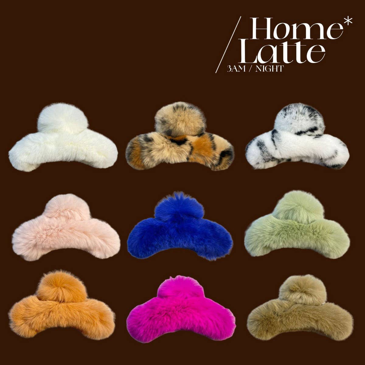 Rex Rabbit Fur Claws - Elegant Mixed Color Clips