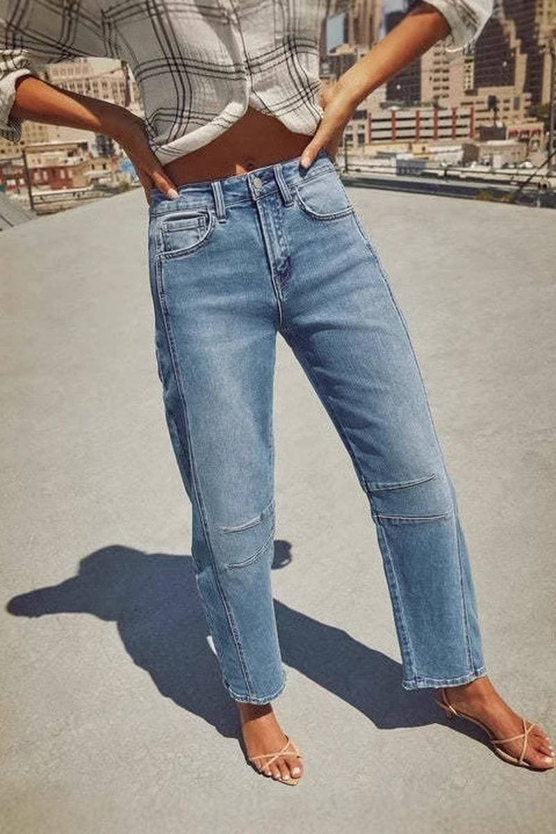 CWJP0597_WASHED MID-RISE LOOSE STRAIGHT LEG JEANS