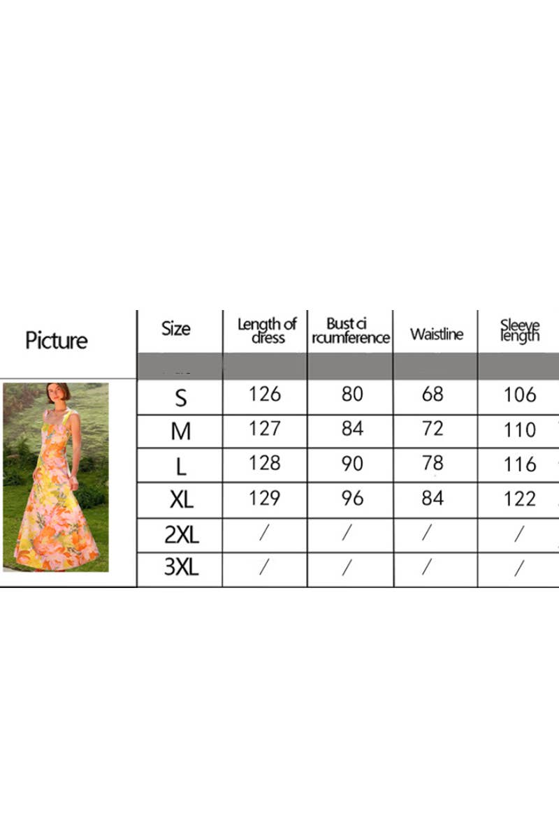 CWDHL1073_SUMMER HOLIDAY STYLE SLING FLOWER SWING DRESS