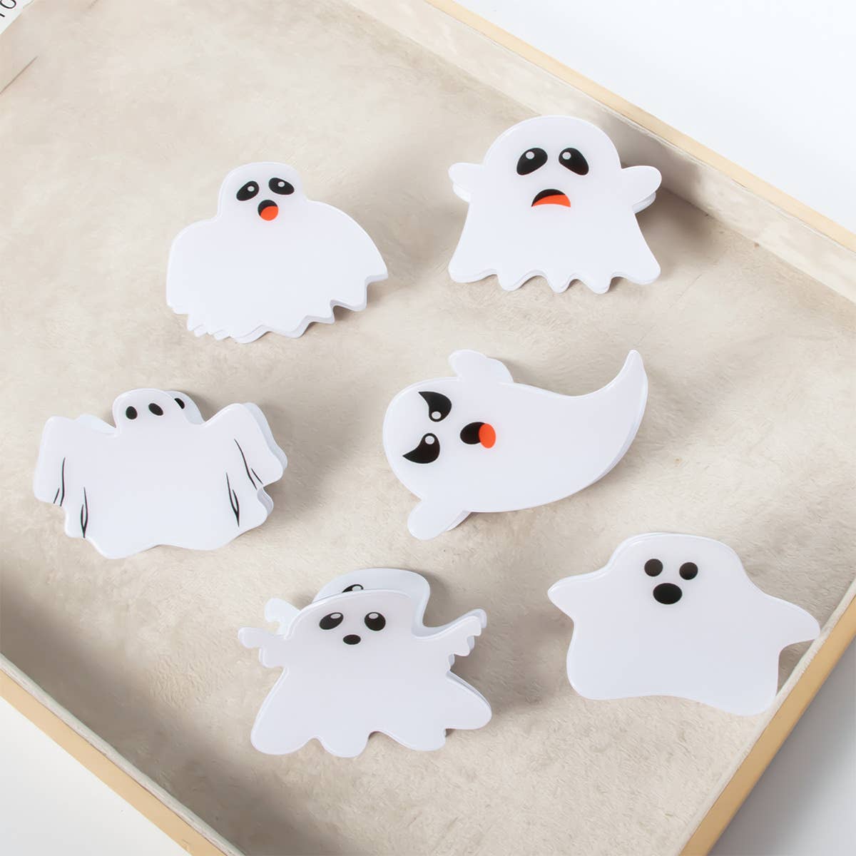 Halloween Ghost Hair Claw, Back Bun Spooky Clip_CWAHA1456