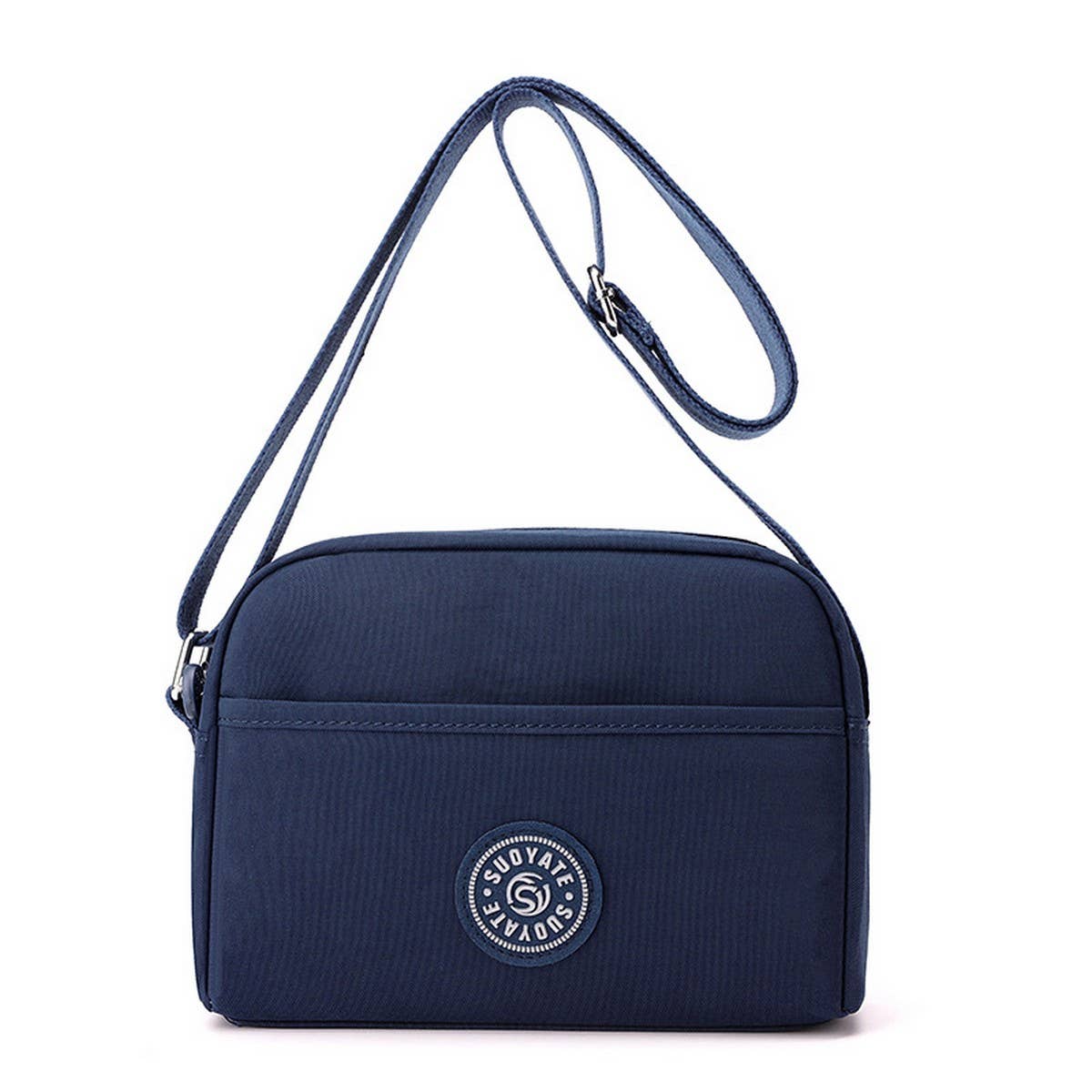 LIGHTWEIGHT SOLID NYLON CROSSBODY SHOULDER BAG