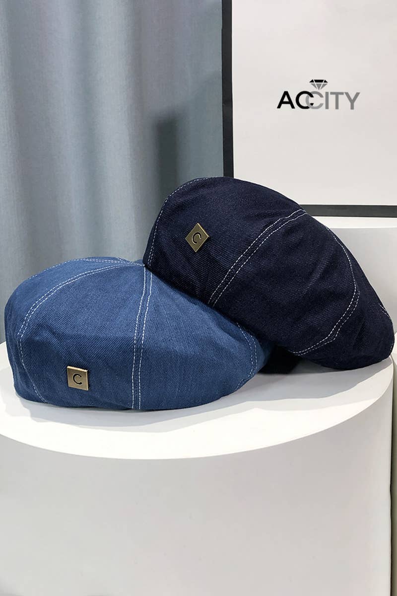 DENIM  FASHION BERET CAP_CWAH0484