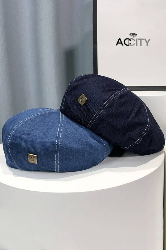 DENIM  FASHION BERET CAP_CWAH0484
