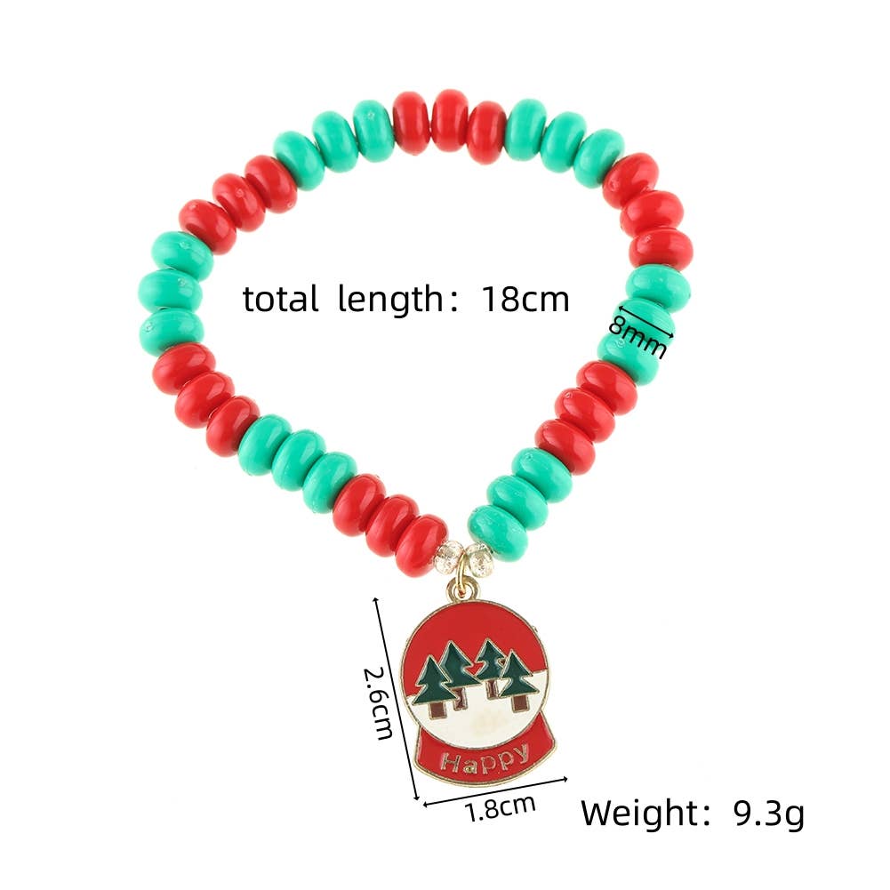 CHRISTMAS ABACUS BEADED COUPLE BEADED BRACELET