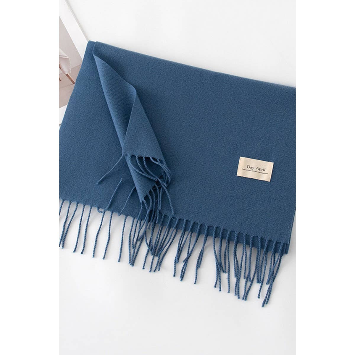 CWASC1482_SOLID COLOR MEDIUM-LENGTH WARM SCARF SHAWL NECK