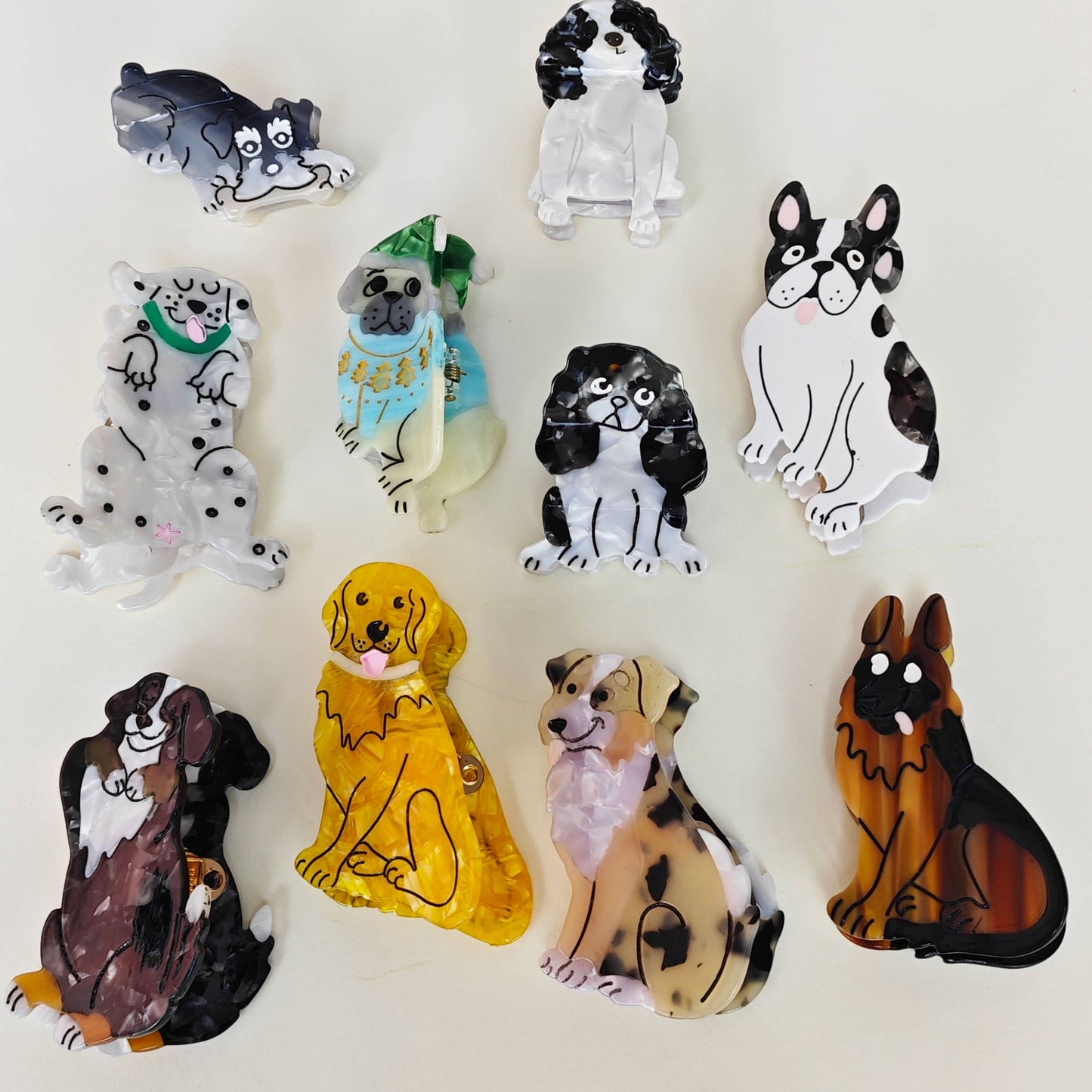 Cartoon Corgi Hair Claw Clip, Acetate Material_CWAHA6433