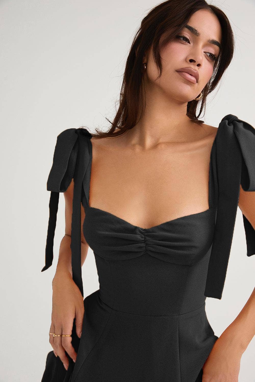 BACKLESS SEXY CHIFFON LONG SKIRT WITH BIG TRAIN