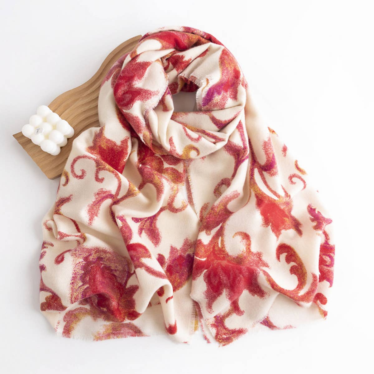 Elegant Print Scarf ? Faux Cashmere Winter Wrap