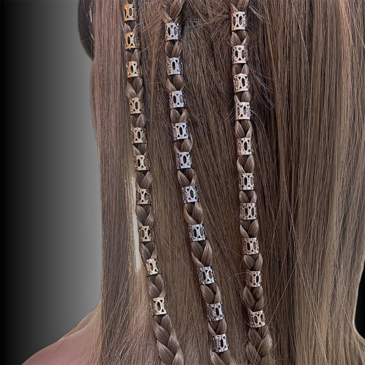 Dreadlocks accessories Hollow iron ring ornaments