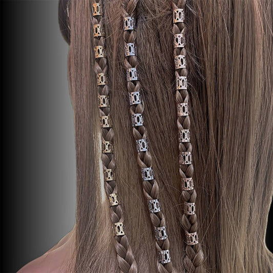 Dreadlocks accessories Hollow iron ring ornaments