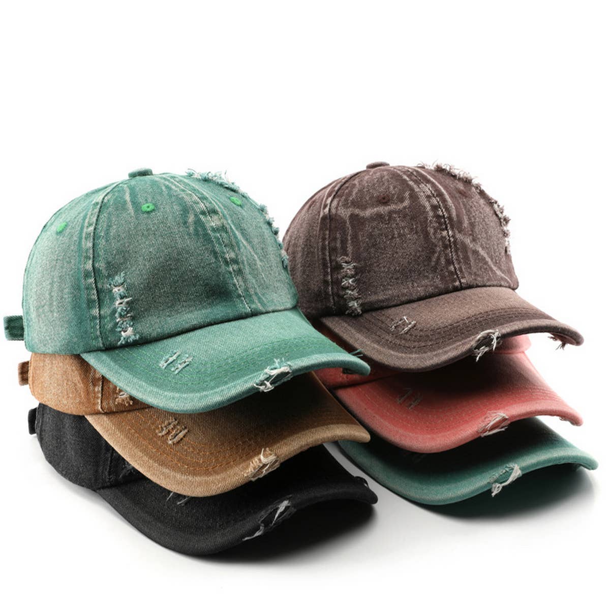 CWAH3218_RETRO HOLE TRAVEL WARM SUN VISOR BASEBALL CAP
