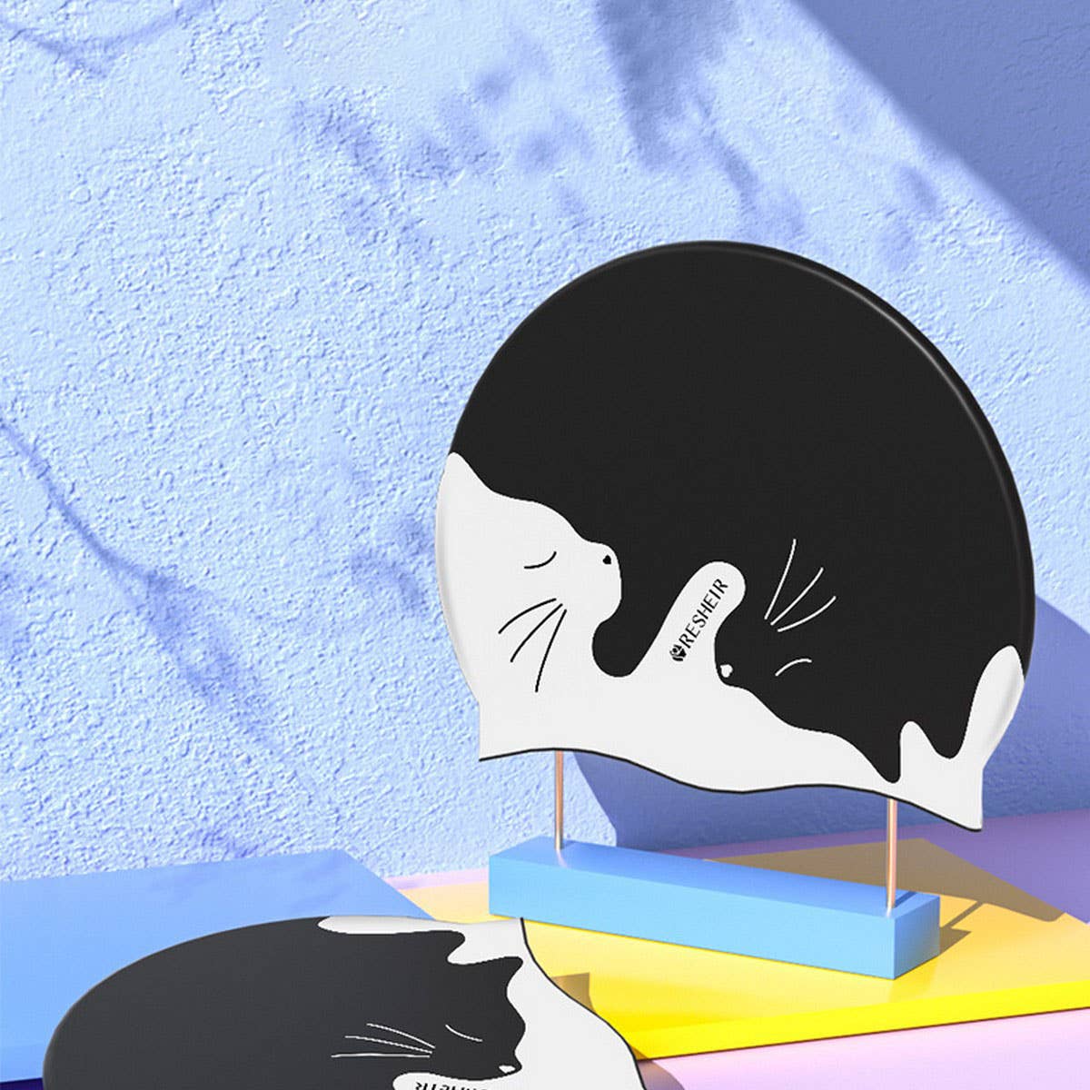 XL Silicone Swim Cap for Long Hair Adults Earproof_CWMM6703