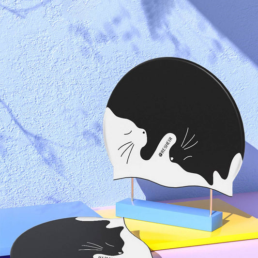 XL Silicone Swim Cap for Long Hair Adults Earproof_CWMM6703