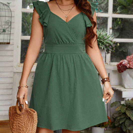 PLEATED SLIM FITTING MEDIUM LENGTH DRESS