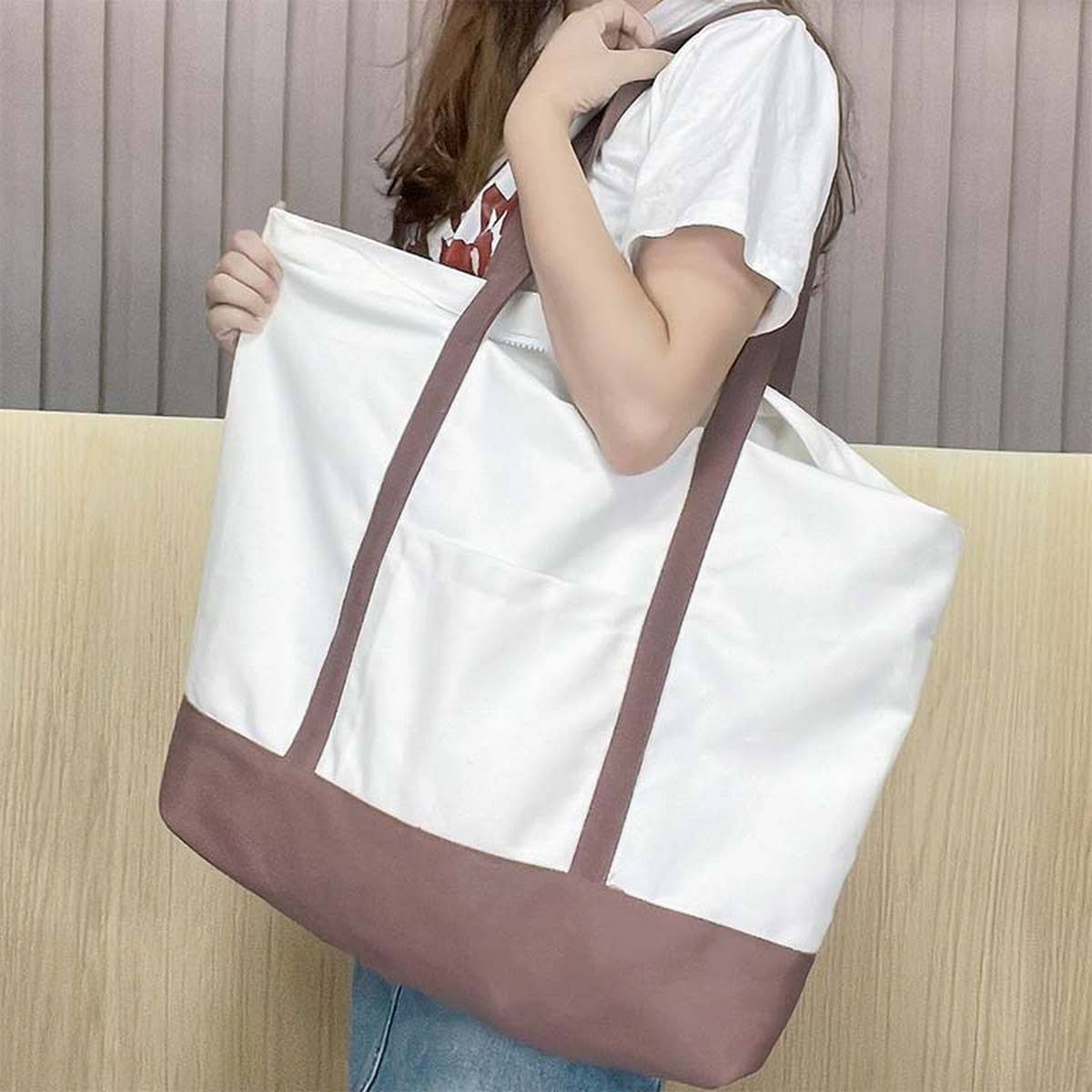 CWAB2874_Canvas Home Shopping Large Capacity Tote Bag