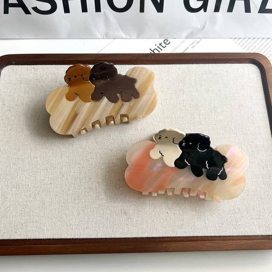 Cute Dog Acetate Hair Claw Clip ? Large Size