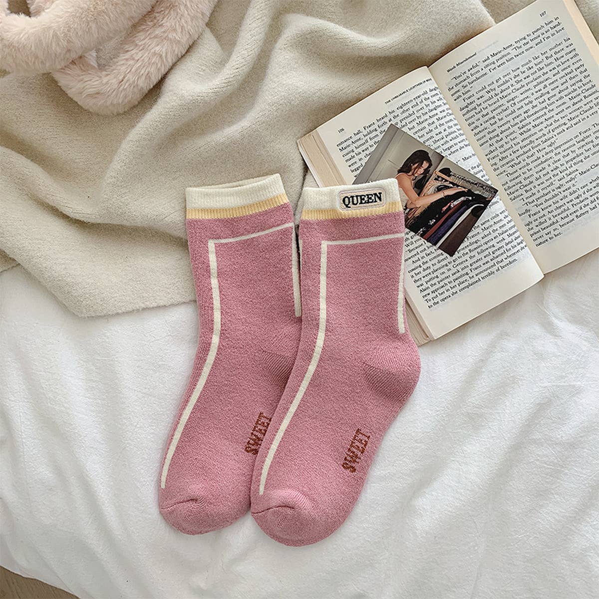 2024 NEW SIMPLE LINES WARM SOCKS_CWMS0665