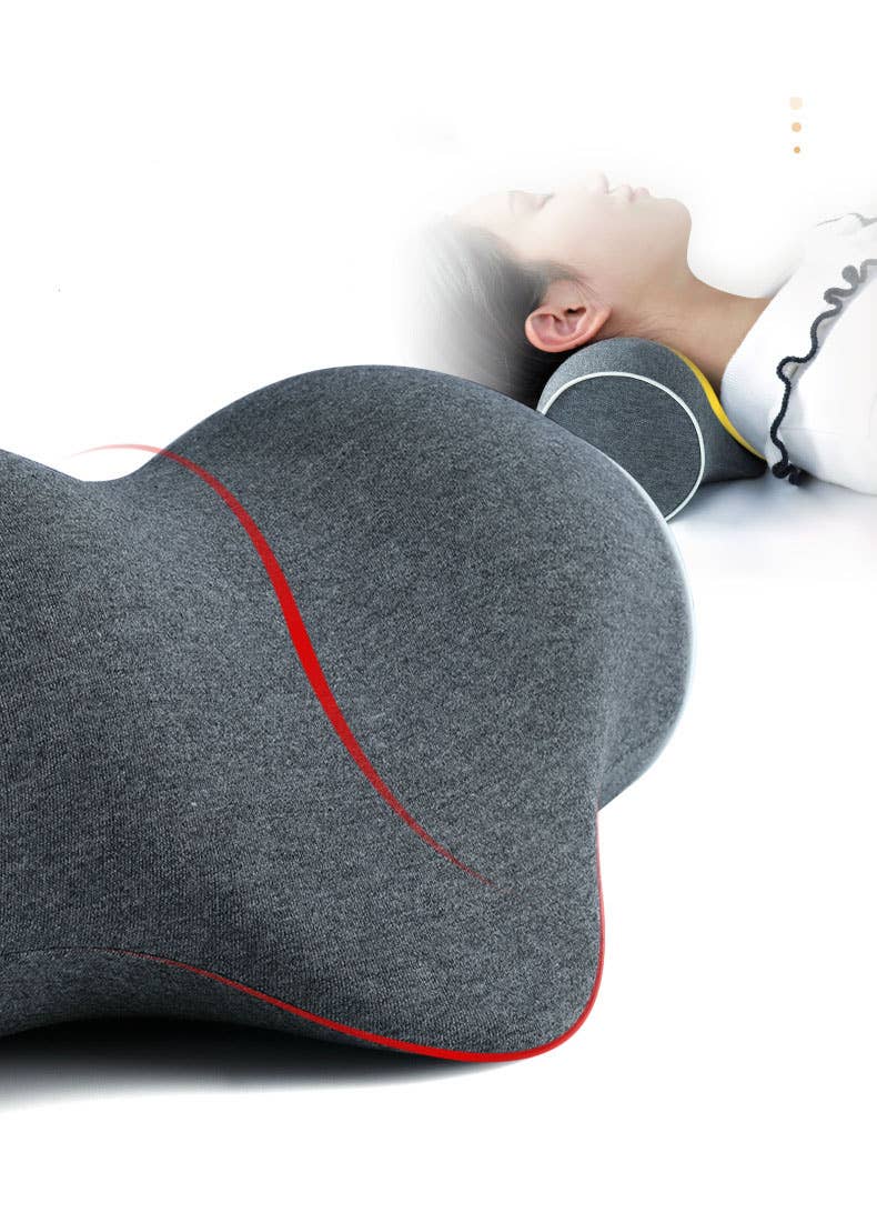Ergonomic Cervical Traction Pillow, PU Memory Foam